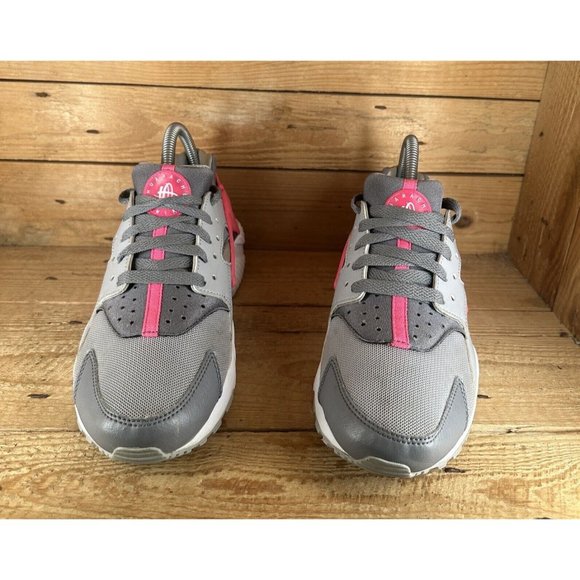 NIKE Huarache Run GS 654280-006 Athletic Shoes Grey/Pink Size 6Y Womens 7.5 - Picture 3 of 8